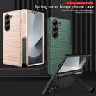 For Samsung Galaxy Z Fold6 Integrated Cube Hinge Phone Case with Spring Holder(Green) - 2