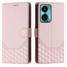 For Tecno Camon 19 / Camon 19 Pro 5G Honeycomb Embossing RFID Leather Phone Case(Pink) - 2