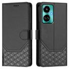 For Tecno Camon 19 / Camon 19 Pro 5G Honeycomb Embossing RFID Leather Phone Case(Black) - 2