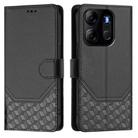 For Tecno Spark Go 2023 /  Infinix Smart 7 Honeycomb Embossing RFID Leather Phone Case(Black) - 2