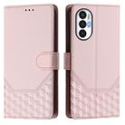 For Tecno Pova 3 Honeycomb Embossing RFID Leather Phone Case(Pink) - 2