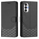 For Tecno Pova 3 Honeycomb Embossing RFID Leather Phone Case(Black) - 2