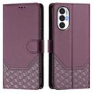 For Tecno Pova 3 Honeycomb Embossing RFID Leather Phone Case(Violet) - 2