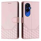 For Tecno Pova 4 Pro 4G Honeycomb Embossing RFID Leather Phone Case(Pink) - 2