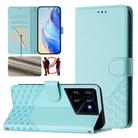 For Tecno Pova 5 Honeycomb Embossing RFID Leather Phone Case(Mint Green) - 1