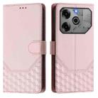 For Tecno Pova 6 5G / 6 Pro 5G Honeycomb Embossing RFID Leather Phone Case(Pink) - 2