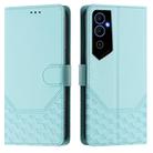 For Tecno Pova Neo 2 Honeycomb Embossing RFID Leather Phone Case(Mint Green) - 2