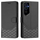 For Tecno Pova Neo 2 Honeycomb Embossing RFID Leather Phone Case(Black) - 2