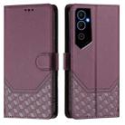 For Tecno Pova Neo 2 Honeycomb Embossing RFID Leather Phone Case(Violet) - 2