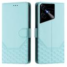 For Tecno Pova Neo 3 Honeycomb Embossing RFID Leather Phone Case(Mint Green) - 2