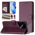 For Tecno Pova Neo 3 Honeycomb Embossing RFID Leather Phone Case(Violet) - 1