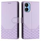 For Tecno Spark 9 Pro / Spark 9T Honeycomb Embossing RFID Leather Phone Case(Light Purple) - 2