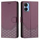 For Tecno Spark 9 Pro / Spark 9T Honeycomb Embossing RFID Leather Phone Case(Violet) - 2