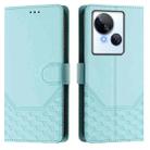 For Tecno Spark 10 5G Honeycomb Embossing RFID Leather Phone Case(Mint Green) - 2