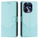 For Tecno Spark 10 Pro 4G Honeycomb Embossing RFID Leather Phone Case(Mint Green) - 2