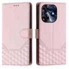 For Tecno Spark 10 Pro 4G Honeycomb Embossing RFID Leather Phone Case(Pink) - 2