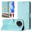 For Tecno Spark 20 Pro+ 4G Honeycomb Embossing RFID Leather Phone Case(Mint Green) - 1