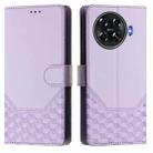 For Tecno Spark 20 Pro+ 4G Honeycomb Embossing RFID Leather Phone Case(Light Purple) - 2