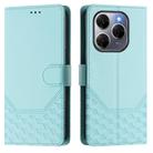 For Tecno Spark 20 Pro 5G Honeycomb Embossing RFID Leather Phone Case(Mint Green) - 2