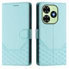 For Tecno Spark Go 2024 4G Honeycomb Embossing RFID Leather Phone Case(Mint Green) - 2