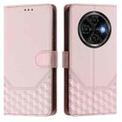 For Tecno Spark 30C Honeycomb Embossing RFID Leather Phone Case(Pink) - 2