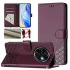 For Tecno Spark 30C Honeycomb Embossing RFID Leather Phone Case(Violet) - 1