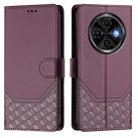 For Tecno Spark 30C Honeycomb Embossing RFID Leather Phone Case(Violet) - 2