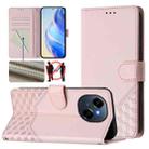 For Tecno Spark Go 1 / Spark Go 2025 Honeycomb Embossing RFID Leather Phone Case(Pink) - 1