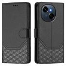 For Tecno Spark Go 1 / Spark Go 2025 Honeycomb Embossing RFID Leather Phone Case(Black) - 2