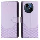 For Tecno Spark Go 1 / Spark Go 2025 Honeycomb Embossing RFID Leather Phone Case(Light Purple) - 2