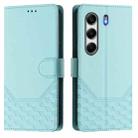 For Tecno Camon 40 4G Honeycomb Embossing RFID Leather Phone Case(Mint Green) - 2
