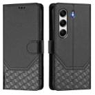 For Tecno Camon 40 4G Honeycomb Embossing RFID Leather Phone Case(Black) - 2