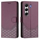 For Tecno Camon 40 Pro 4G Honeycomb Embossing RFID Leather Phone Case(Violet) - 2