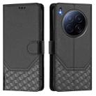 For Tecno Camon 40 Premier Honeycomb Embossing RFID Leather Phone Case(Black) - 2