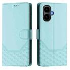 For Tecno Pop 10 / Infinix Smart 10 4G Honeycomb Embossing RFID Leather Phone Case(Mint Green) - 2