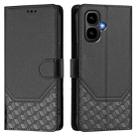 For Tecno Pop 10 / Infinix Smart 10 4G Honeycomb Embossing RFID Leather Phone Case(Black) - 2