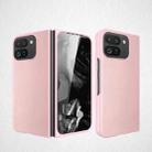 For Google Pixel 9 Pro Fold Litchi Texture Leather PC Shockproof Phone Case(Pink) - 1