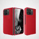 For Google Pixel 9 Pro Fold Litchi Texture Leather PC Shockproof Phone Case(Red) - 1