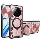 For Redmi Note 14 Pro+ 5G CD Texture Sliding Camshield Magnetic Holder Phone Case(Rose Gold) - 1