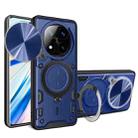 For Redmi Note 14 Pro+ 5G CD Texture Sliding Camshield Magnetic Holder Phone Case(Blue) - 1