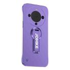 For Huawei Mate 60 Pro Baking Varnish 360 Rotate Holder No Frame PC Phone Case(Purple) - 1