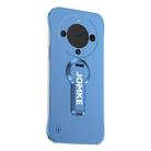 For Huawei Mate 60 Pro+ Baking Varnish 360 Rotate Holder No Frame PC Phone Case(Blue) - 1