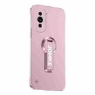 For Huawei nova 10 Baking Varnish 360 Rotate Holder No Frame PC Phone Case(Pink) - 1