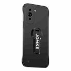 For Huawei nova 10 Baking Varnish 360 Rotate Holder No Frame PC Phone Case(Black) - 1