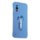 For Huawei nova 10 Pro Baking Varnish 360 Rotate Holder No Frame PC Phone Case(Blue) - 1