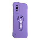 For Huawei nova 10 Pro Baking Varnish 360 Rotate Holder No Frame PC Phone Case(Purple) - 1