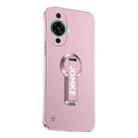 For Huawei nova 11 Baking Varnish 360 Rotate Holder No Frame PC Phone Case(Pink) - 1