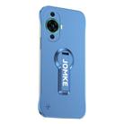 For Huawei nova 12 Lite Baking Varnish 360 Rotate Holder No Frame PC Phone Case(Blue) - 1