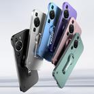 For Huawei P60 Baking Varnish 360 Rotate Holder No Frame PC Phone Case(Blue) - 2