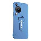 For Huawei Enjoy 70 Baking Varnish 360 Rotate Holder No Frame PC Phone Case(Blue) - 1